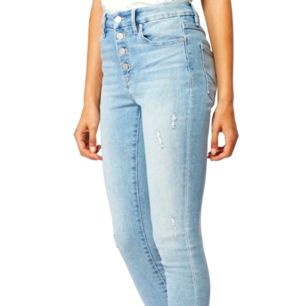 Habitual - Eliza High Waist Button Fly Distressed Jeans